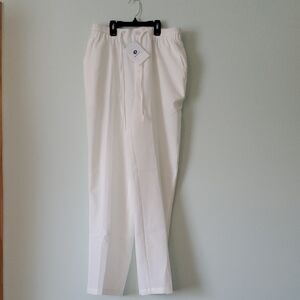 Men's White Drawstring Chinos - Classic Casual Fit